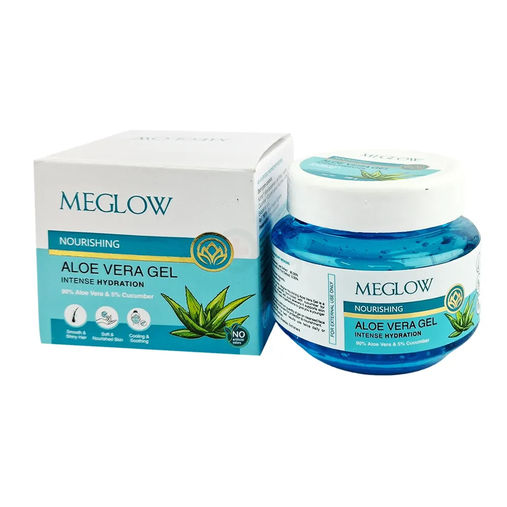 MEGLOW Nourishing Aloe Vera Gel 100g – Aloe Vera & Cucumber for Intense Hydration