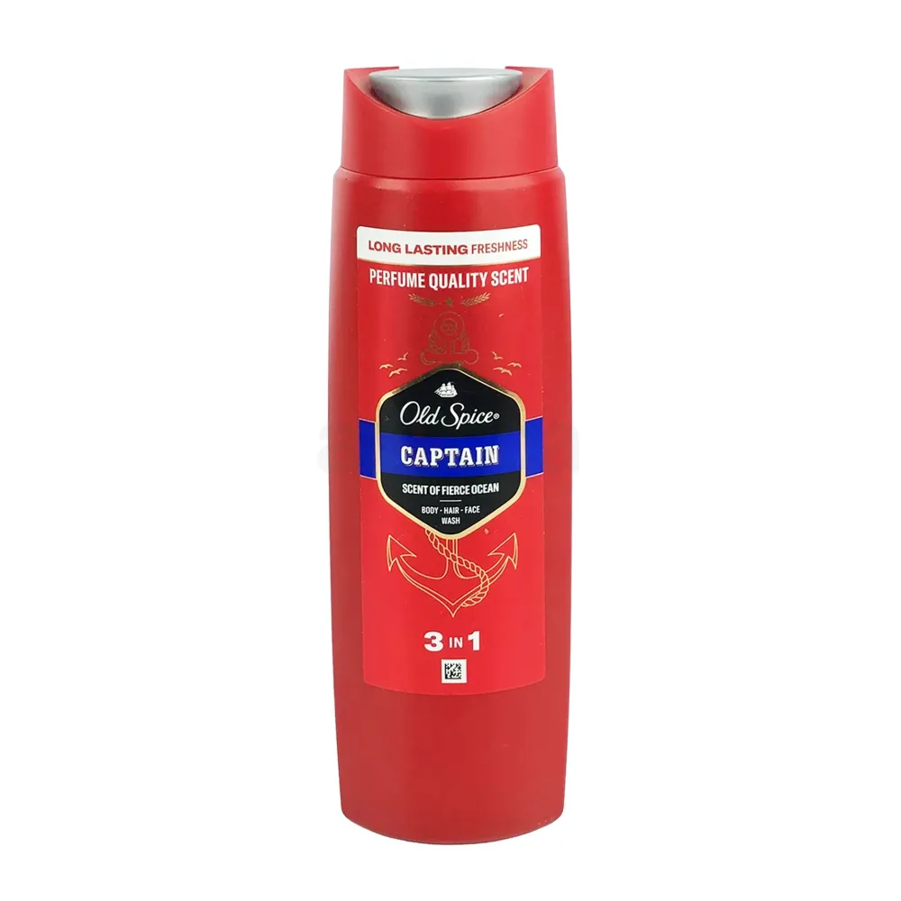 Old Spice Captain 3-in-1 Shower Gel – Hair, Face & Body Wash, Fierce Ocean Scent, Deep Cleansing,  (250ml)