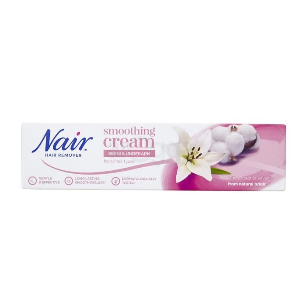 Nair Hair Remover White Lily Smoothing Cream Bikini & Underarm for all Hair Types 100ml