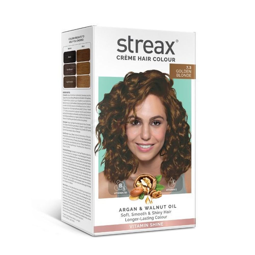 Streax Creme Hair Colour -7.3 Golden Blonde 60ml