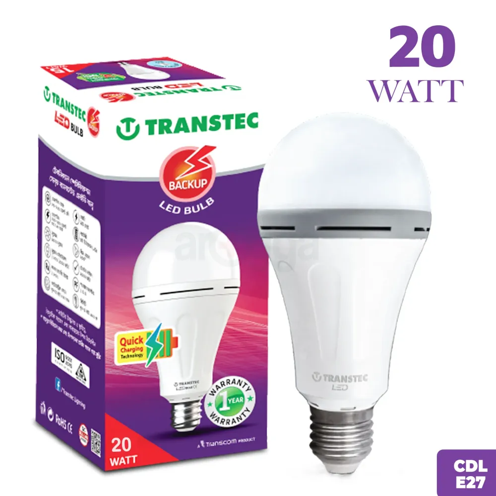 Transtec LED Backup Bulb 20 WATT Cool Day Light (CDL-E27)