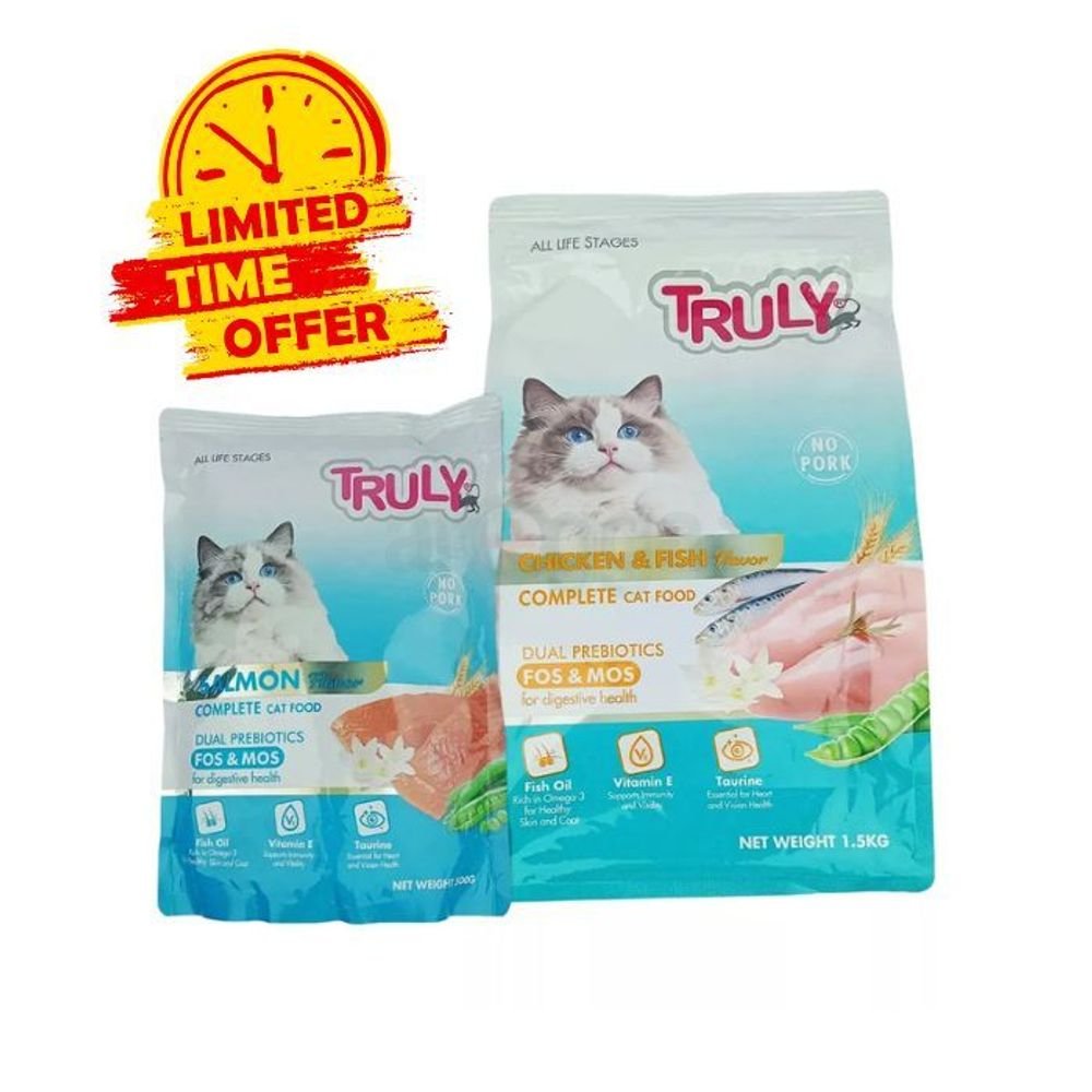 Truly All Life Stage Dry Cat Food Chicken & Fish 1.5kg