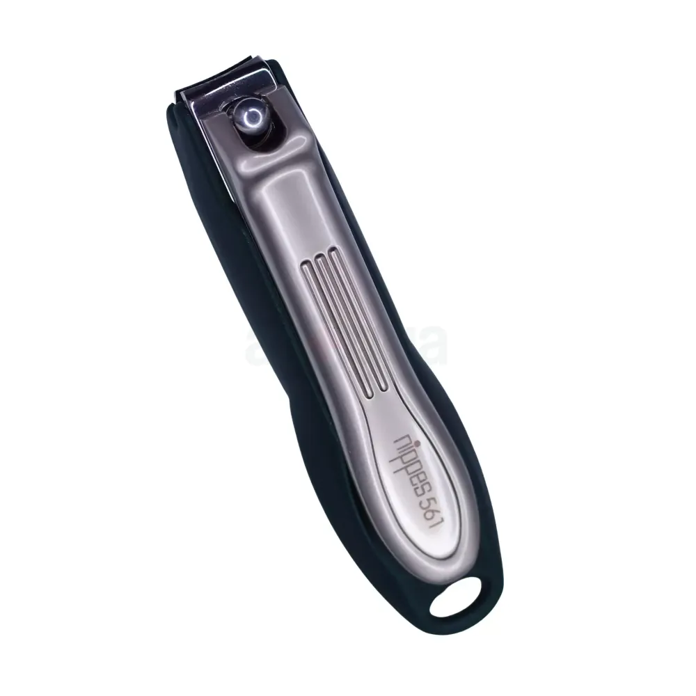 Nippes Solingen Nail Clippers 561 – Stainless Steel Nail Clipper with Nail Catcher (Black, Made in Germany)